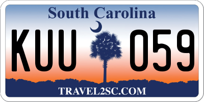 SC license plate KUU059