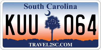 SC license plate KUU064