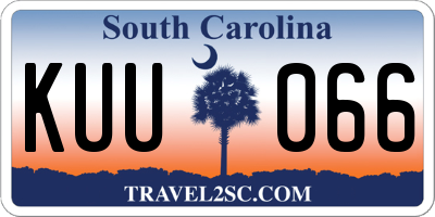 SC license plate KUU066