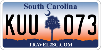 SC license plate KUU073