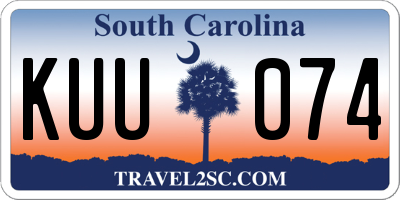 SC license plate KUU074