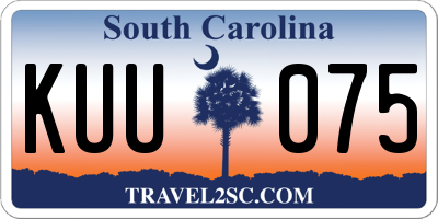 SC license plate KUU075