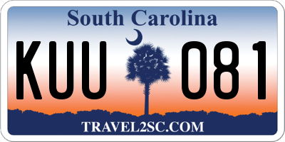 SC license plate KUU081