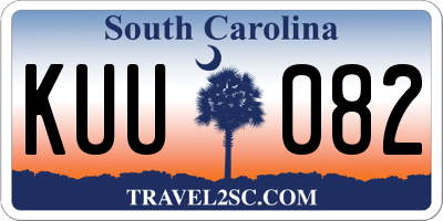 SC license plate KUU082
