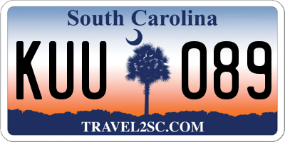 SC license plate KUU089