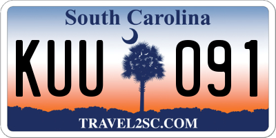SC license plate KUU091