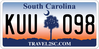 SC license plate KUU098