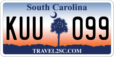SC license plate KUU099