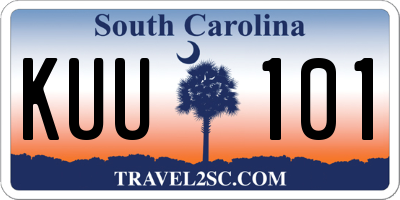 SC license plate KUU101