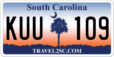 SC license plate KUU109