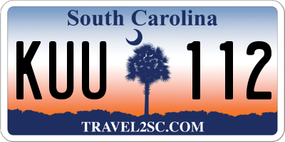 SC license plate KUU112