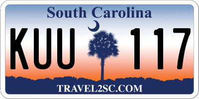 SC license plate KUU117