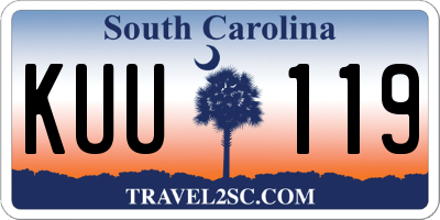 SC license plate KUU119