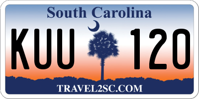 SC license plate KUU120