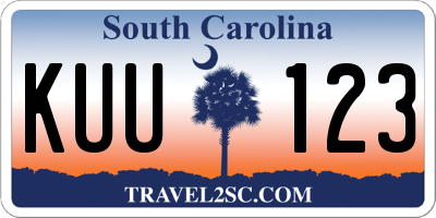 SC license plate KUU123