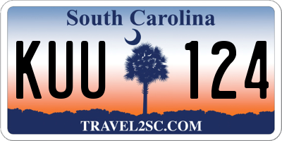 SC license plate KUU124