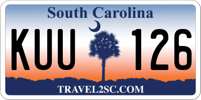 SC license plate KUU126
