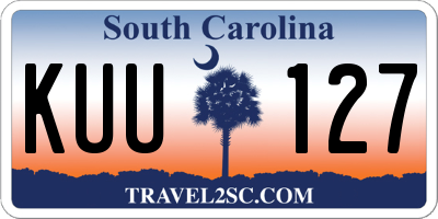 SC license plate KUU127