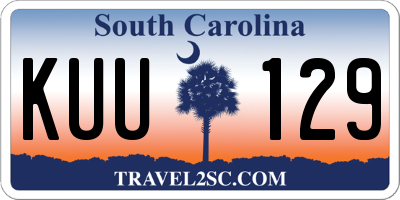 SC license plate KUU129