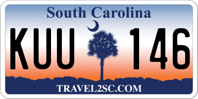 SC license plate KUU146