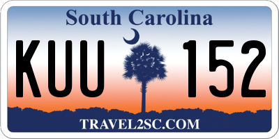 SC license plate KUU152