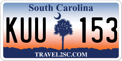 SC license plate KUU153