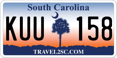 SC license plate KUU158