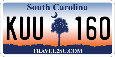 SC license plate KUU160
