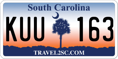 SC license plate KUU163