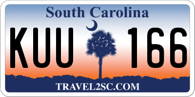 SC license plate KUU166
