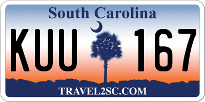 SC license plate KUU167