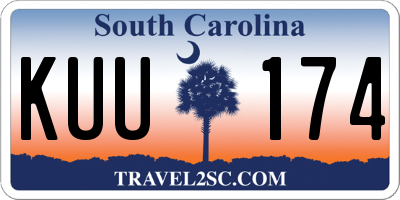 SC license plate KUU174