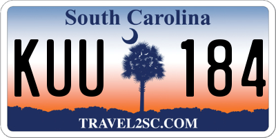 SC license plate KUU184
