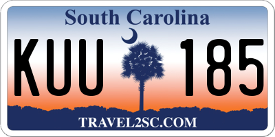 SC license plate KUU185