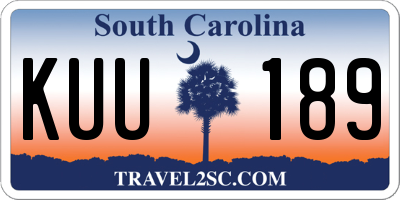 SC license plate KUU189