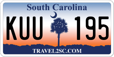 SC license plate KUU195