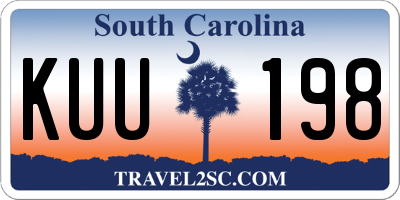 SC license plate KUU198