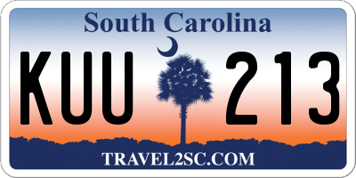 SC license plate KUU213
