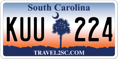 SC license plate KUU224
