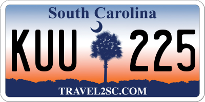 SC license plate KUU225