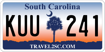 SC license plate KUU241