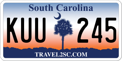 SC license plate KUU245