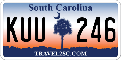 SC license plate KUU246