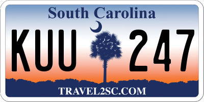 SC license plate KUU247