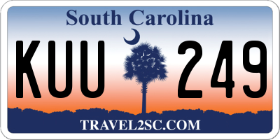 SC license plate KUU249
