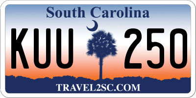 SC license plate KUU250