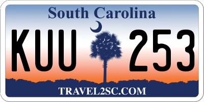 SC license plate KUU253