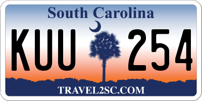 SC license plate KUU254