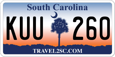 SC license plate KUU260