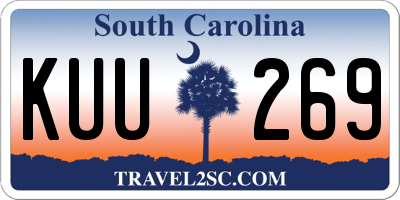 SC license plate KUU269